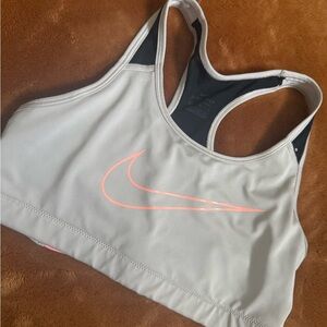 Nike Women's Sports Bra - Beige and Coral